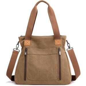 ✨ Women's Brown Tote Bags Work Shoulder Crossbody Bags Multi-pocket Handbags